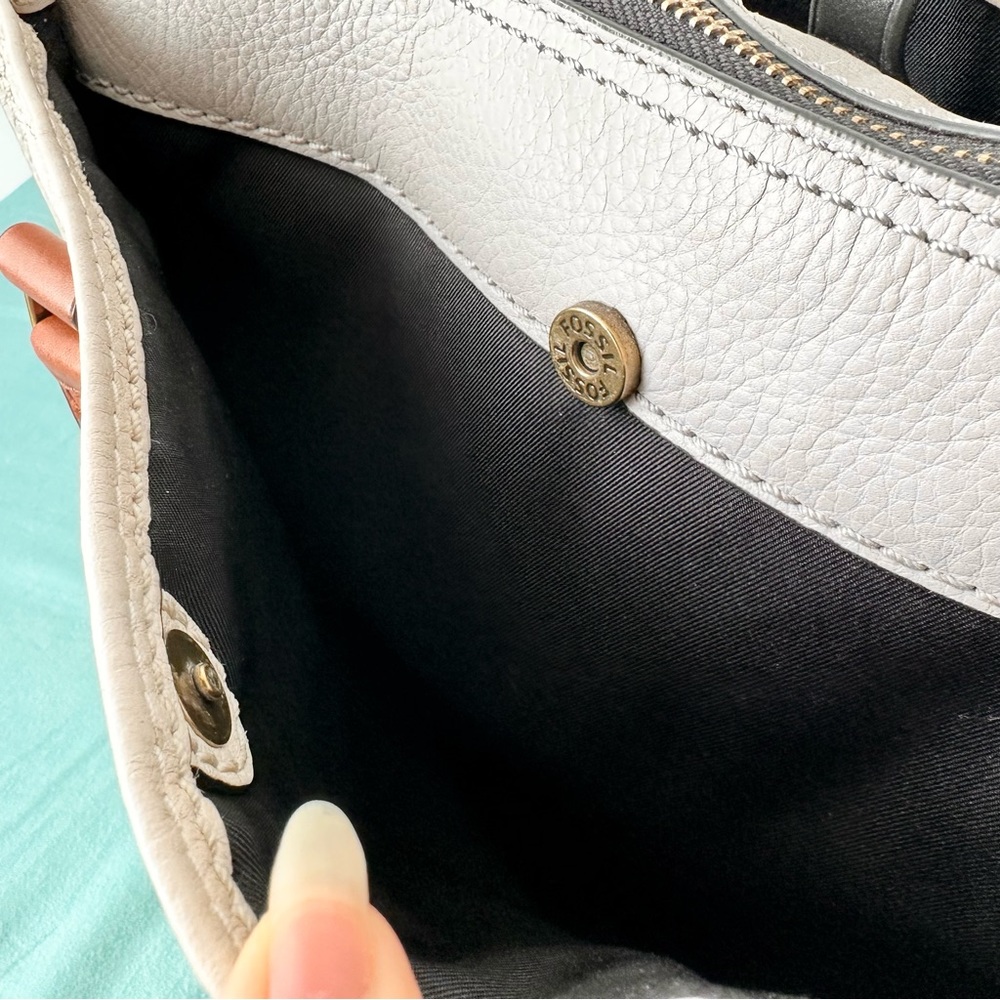 FOSSIL Ryder Leather Satchel in Neutral - Picture 4 of 14